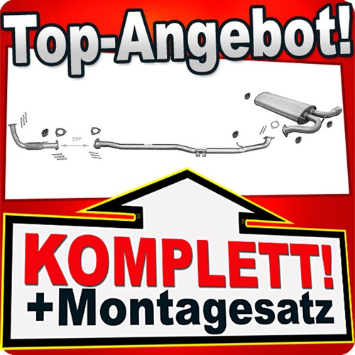Auspuff für opel antara - auspuff,