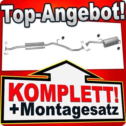 Auspuff für nissan note e11 - nissan, (e11