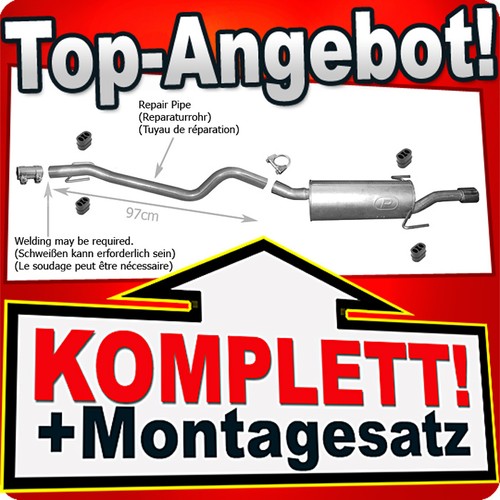 Auspuff für opel astra 9 - auspuff,